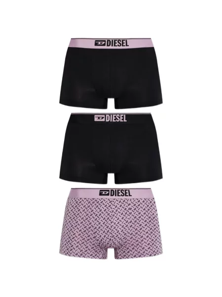 Pantaloni scurți Diesel cu autograf negru