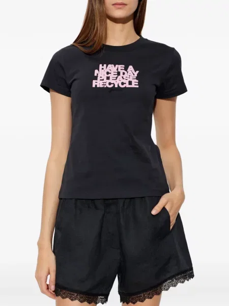 Tricou Ganni cu imagine negru