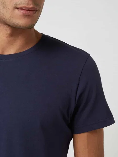 T-shirt z bawełny w zestawie 2 szt. Mcneal granatowa
