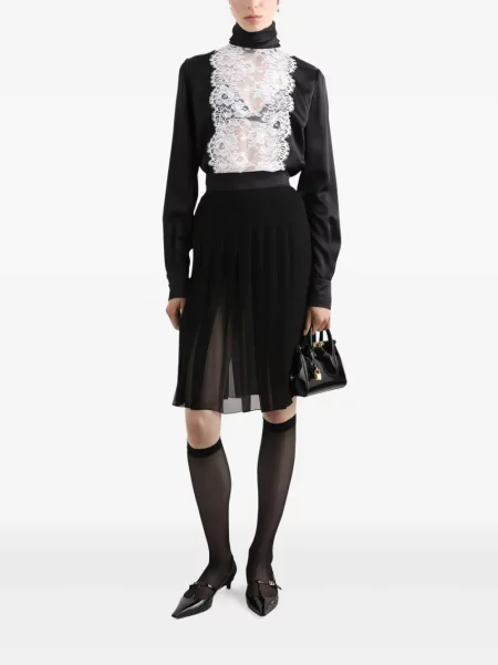 Bluză Dolce & Gabbana din dantelă negru