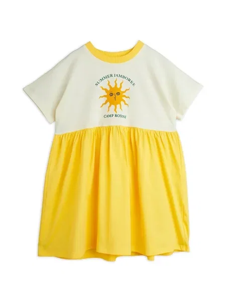 Mini Rodini Dívčí šaty Sun žluté