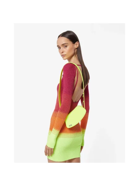 Torebka crossbody Gcds skórzana żółta