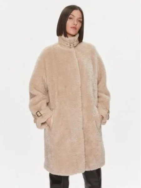 Krzneni plašč Liu Jo bež