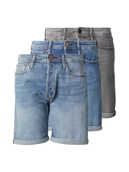 JACK & JONES Jeans JJIRICK JJIORG albastru denim / denim gri