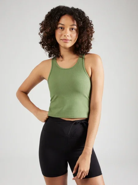 MYLAVIE Top Annika verde iarbă alb
