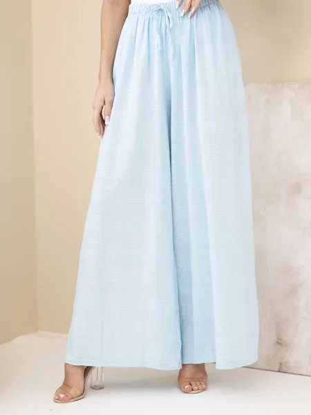 Talie elastică talie pantaloni Kesi Włoski albastru