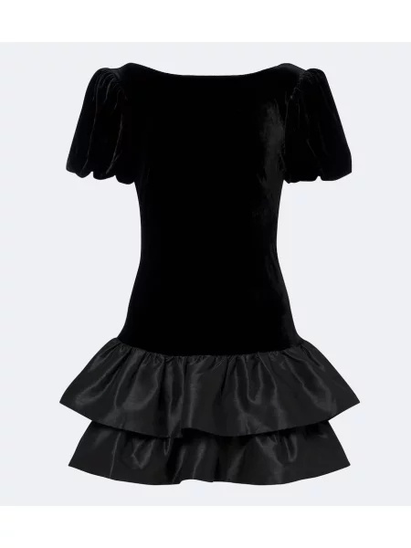 Rochie Rixo de catifea negru
