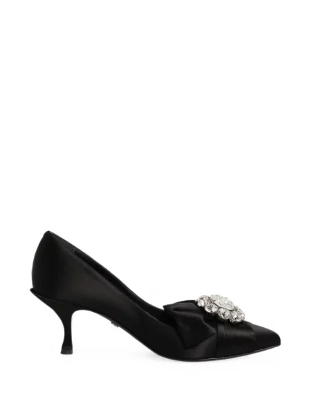 Pantofi cu toc Dolce & Gabbana cu funde negru