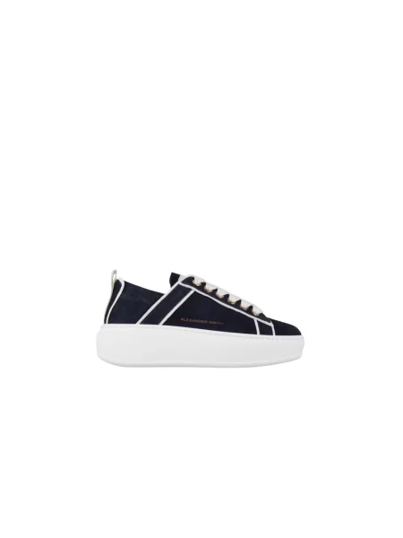 Sneakersy Alexander Smith skórzane niebieskie