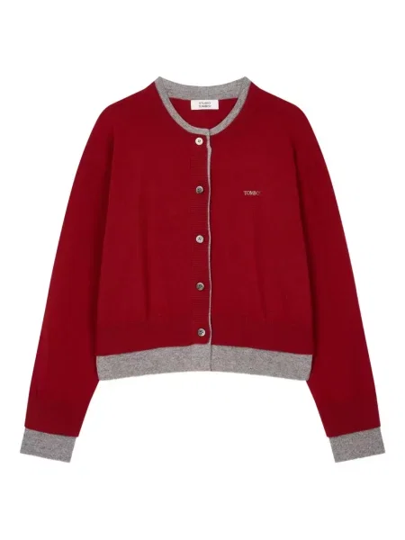 Cardigan Studio Tomboy cu broderie roșu