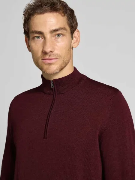 Bluza o kroju regular fit z czystej żywej wełny Maerz Muenchen