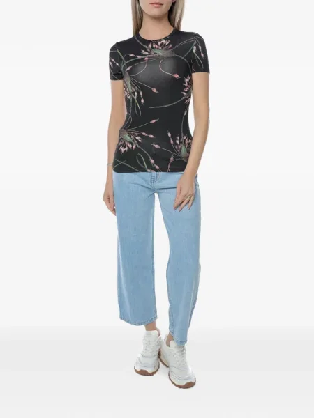 Тениска Ted Baker на цветя с принт черно
