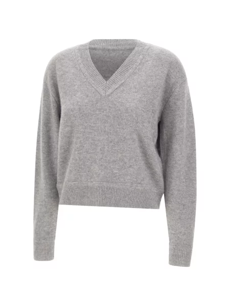 Kašmyro megztinis Sweet Cashmere v formos iškirpte pilka