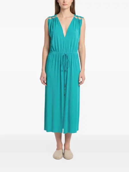 Αμάνικη μίντι φόρεμα Dvf Diane Von Furstenberg μπλε
