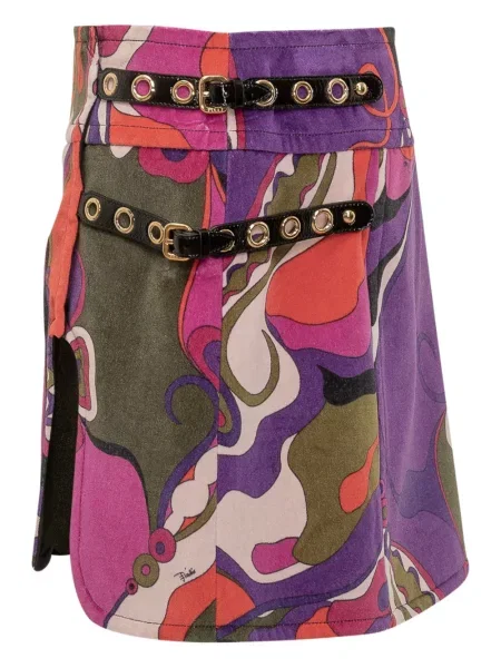 Fusta mini Pucci cu cataramă violet