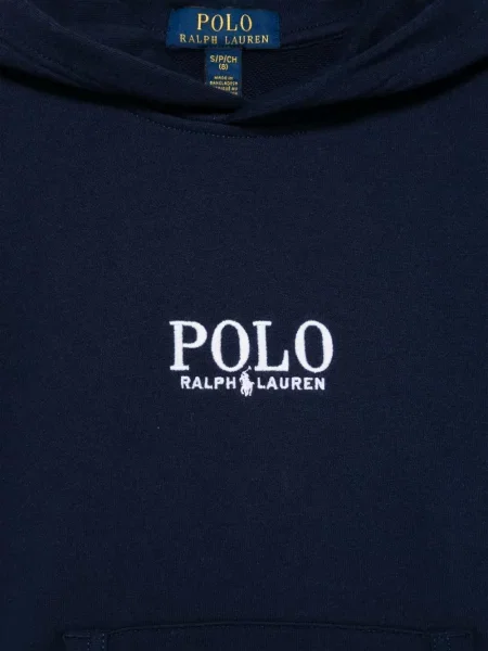 Dětska mikina s kapucí Polo Ralph Lauren modrá