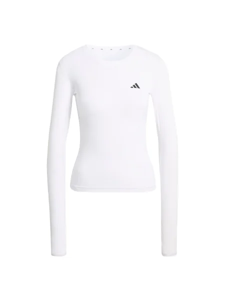 Dlouhé tričko s dlouhým rukávem Adidas Performance bílé