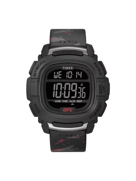 Lniany zegarek Timex czarny