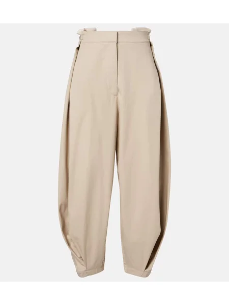Pantaloni Loewe de mătase bej