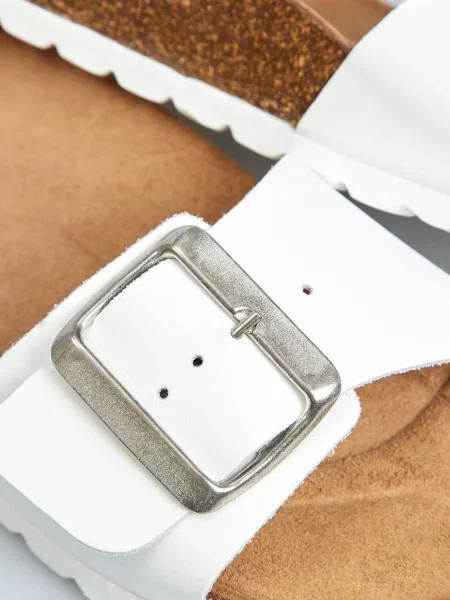 Кожаные шлепанцы Prpy белые