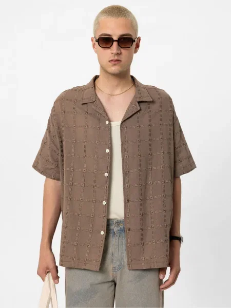 VAMOS CLO Cămașă Persicaria' maro