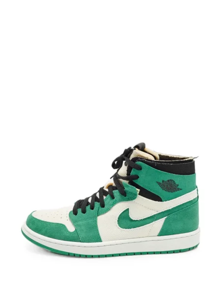 Sneakerși Jordan cu șireturi din dantelă verde