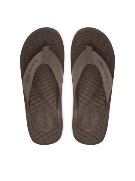 Calvin Klein Japonke Logo Webbing Strap rjava