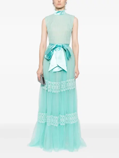 Rochie Saiid Kobeisy din dantelă de costum verde