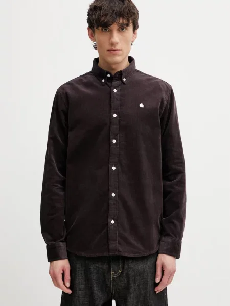 Carhartt WIP L/S Madison Fine Cord Shirt cămașă din catifea reiată pentru bărbați