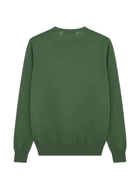 Lung pulover Tombolini cu decolteu rotund verde
