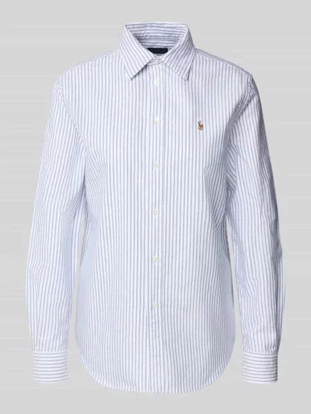 Polo Ralph Lauren koszula fioletowy regular z kołnierzykiem klasycznym niebieska