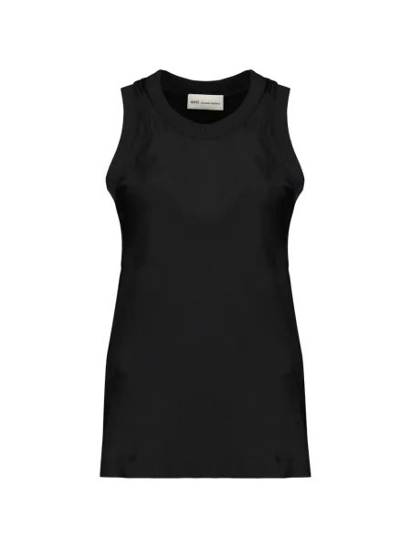 Top Ami Paris fără mâneci negru