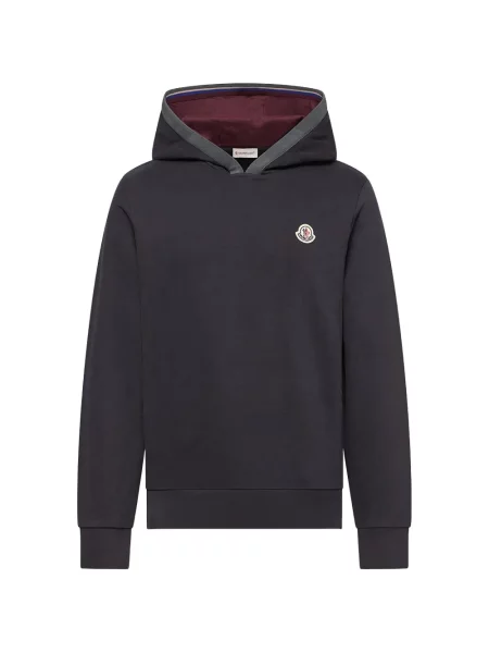 Hanorac cu glugă Moncler cu autograf albastru