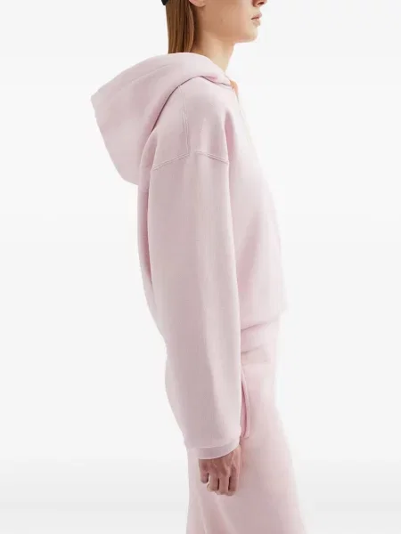 Hanorac cu glugă Jil Sander din material terry roz