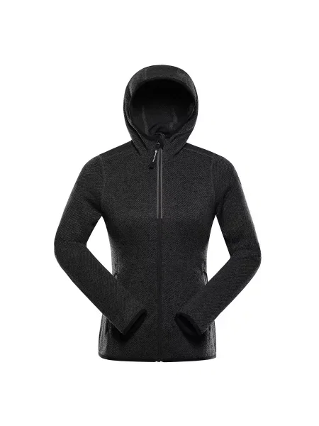 Bluza polarowa z kapturem Alpine Pro Zega 3 czarna