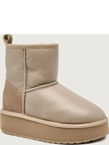 EMU Australia Bocanci Stinger Mini Flatform Leather | piele maro