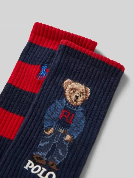 Skarpety długie z nadruk polo bear oraz detal z logo Polo Ralph Lauren Underwear