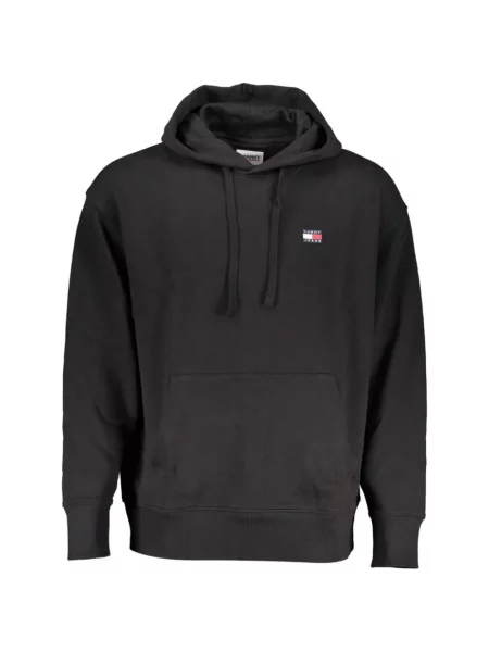 Hanorac cu glugă Tommy Hilfiger cu autograf negru