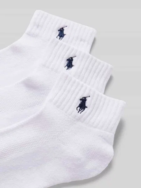 Skarpety z mieszanki bawełny w zestaw 3 szt. Polo Ralph Lauren białe