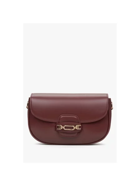 Сумка на плече шкіряна Estro бордова