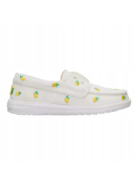 HeyDude Mokasyny Wendy CRU Embroidered białe