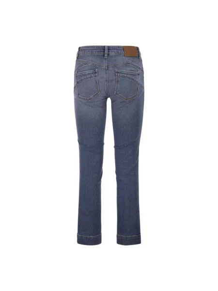 Skinny jeansy skinny Sportmax niebieskie