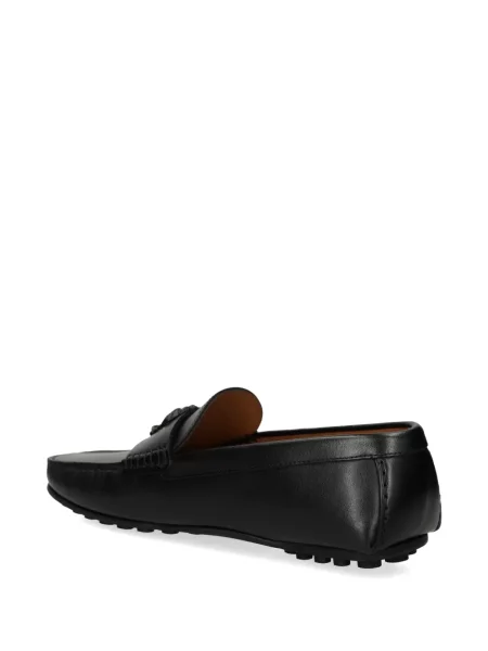 Pantofi loafer Roberto Cavalli cu autograf negru