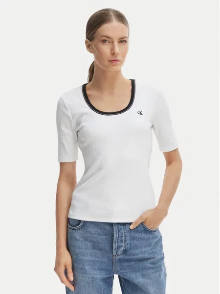Calvin Klein Jeans Tričko biela