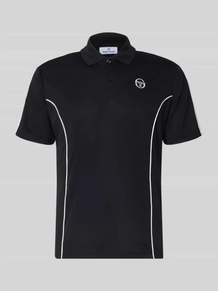 Koszulka polo o kroju regular fit z wyhaftowanym logo model EGEO' Sergio Tacchini czarne