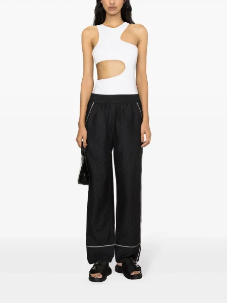 Žakardinis kelnės Off-white balta