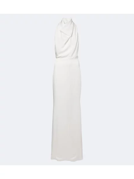 Rochie Givenchy drapată cu spatele deschis alb