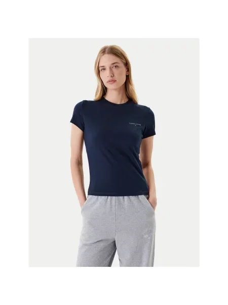 Tommy Jeans T-shirt Linear tamnoplava