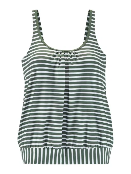 VENICE BEACH Majica za kopanje brez rokavov oliva bela