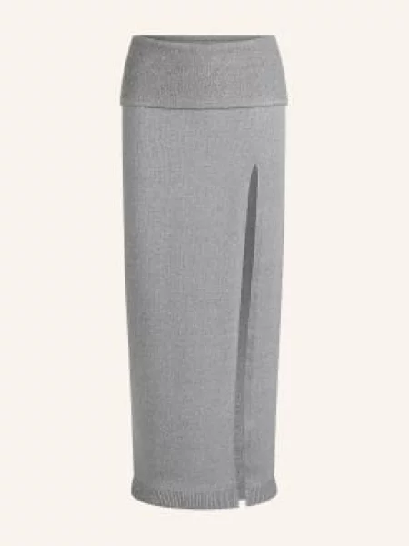 Skims Lounge Sukně Textured Knit dark heather grey šedé
